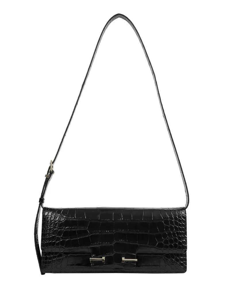 Tom Ford Leather T-Strap Bag Black