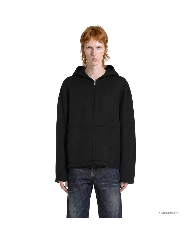 Acne Studios Hooded Cashmere Jacket Black
