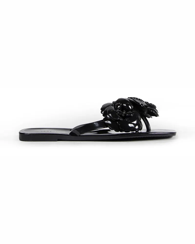 COPERNI Silicone Flower Flats Sandals Black