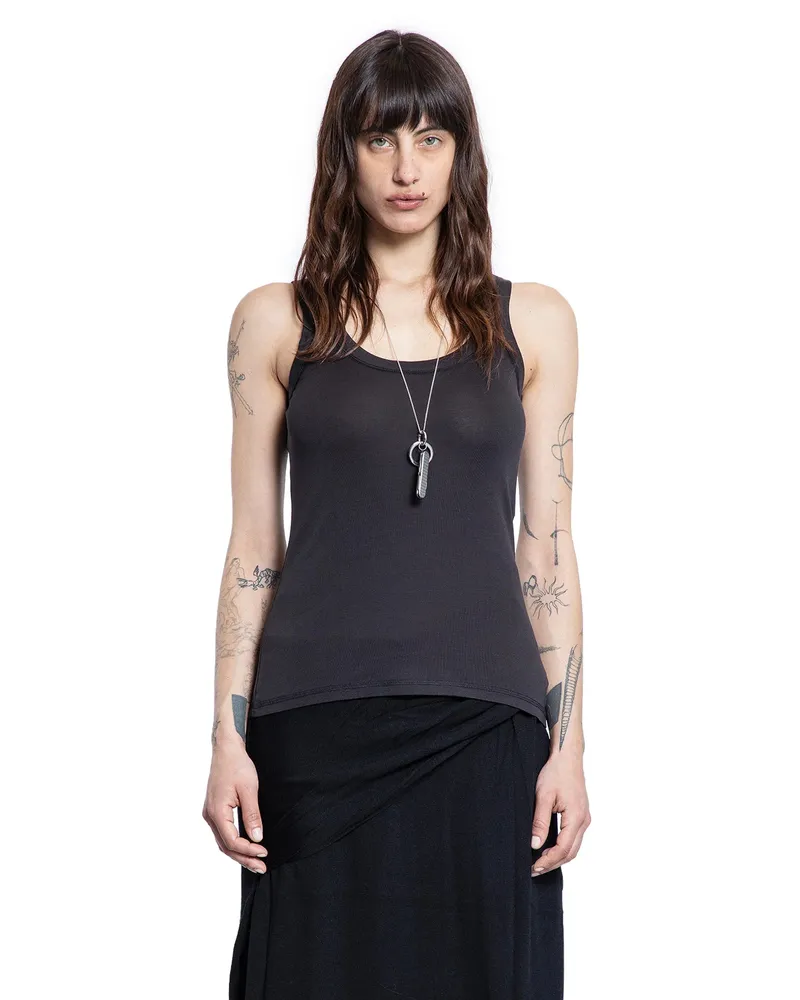 Christophe Lemaire Ribbed tank top Grey