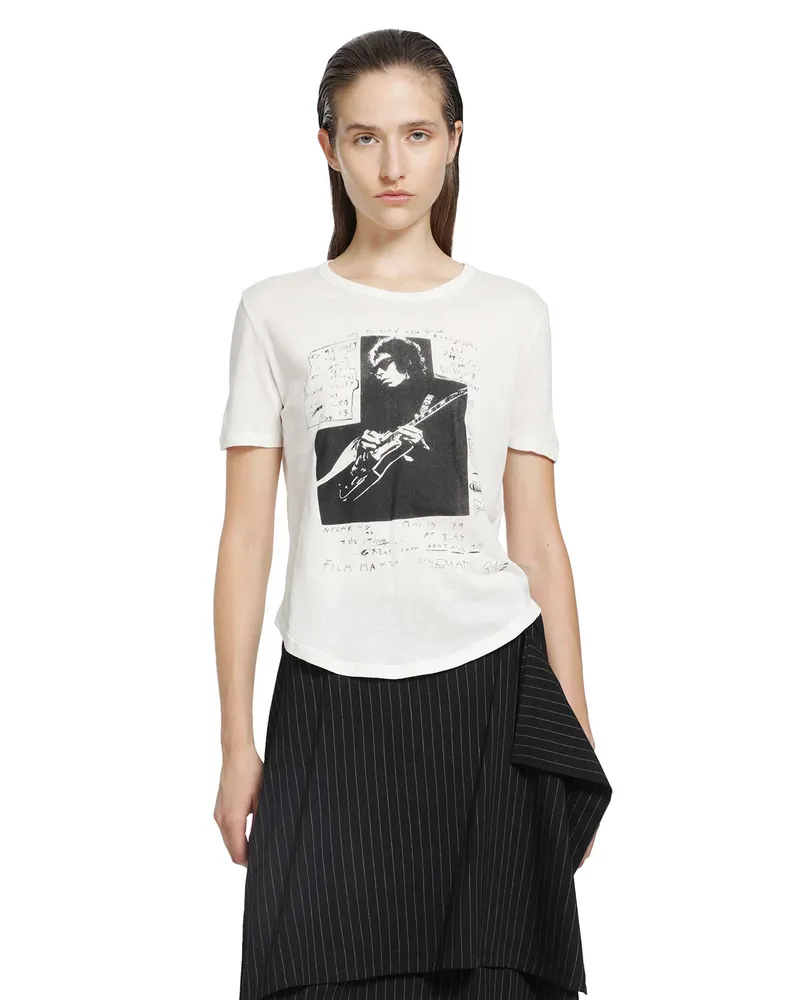 Ann Demeulemeester Floor Micro T-Shirt White