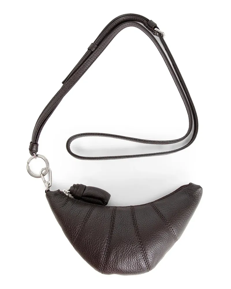 Christophe Lemaire Crossbody croissant coin wallet Brown