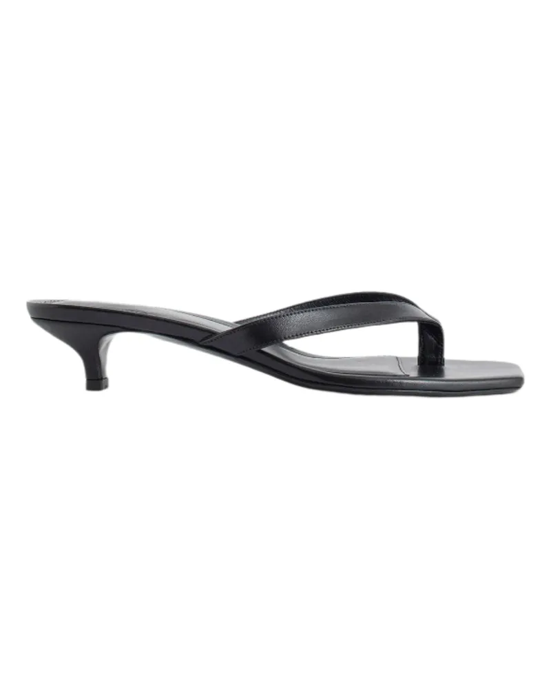 Totême The Flip Flop Heel Mules Black