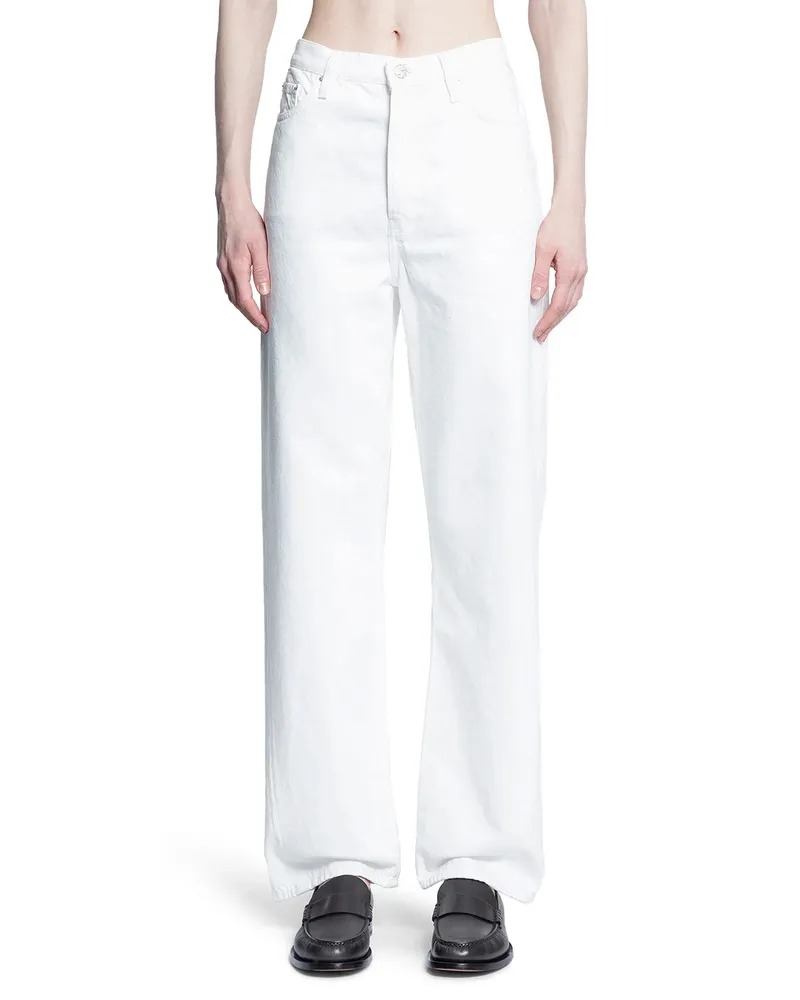 Totême Jeans a tutta lunghezza con cucitura ritorta White