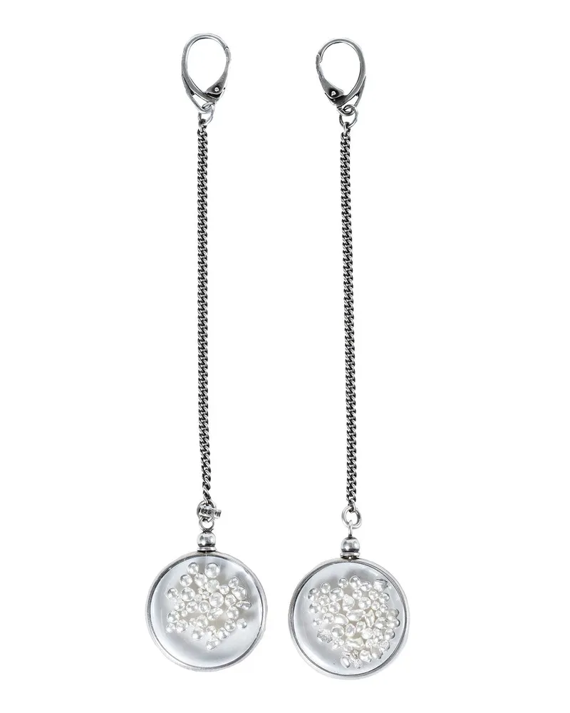 Ann Demeulemeester Bilha Medallion Earrings Silver