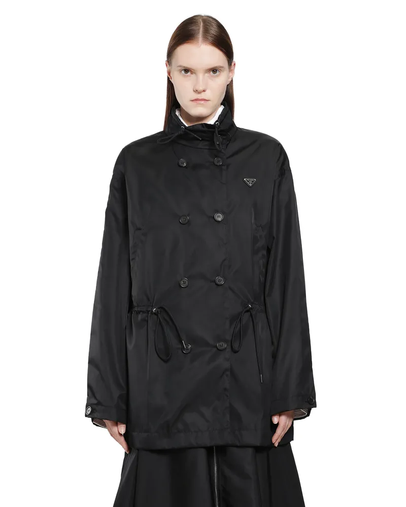 Prada Re-Nylon Rain Jacket Black