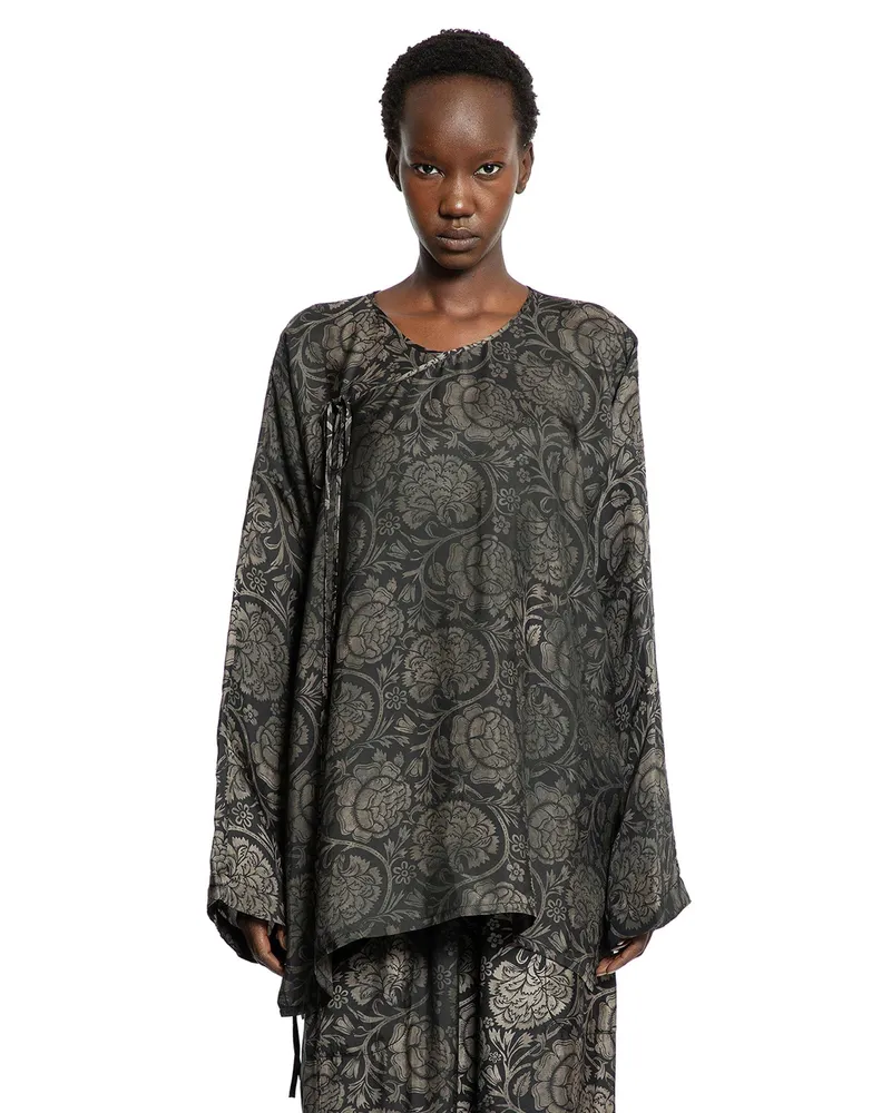 Uma Wang Tanesha Printed Top Grey