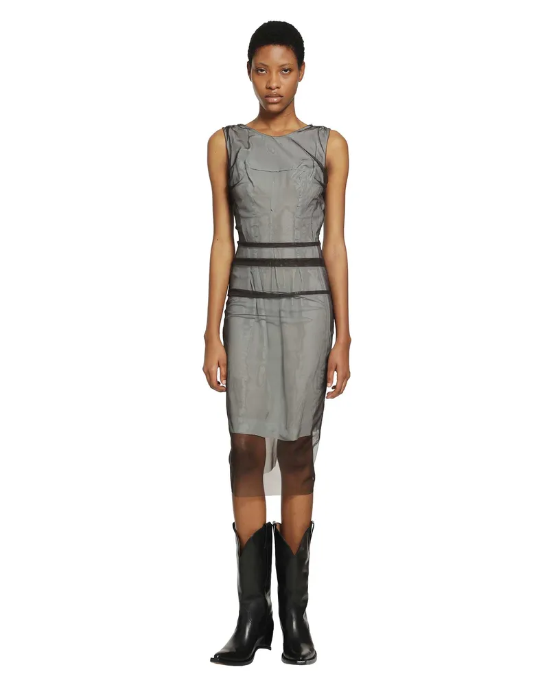 Maison Margiela Layered Midi Dress Brown