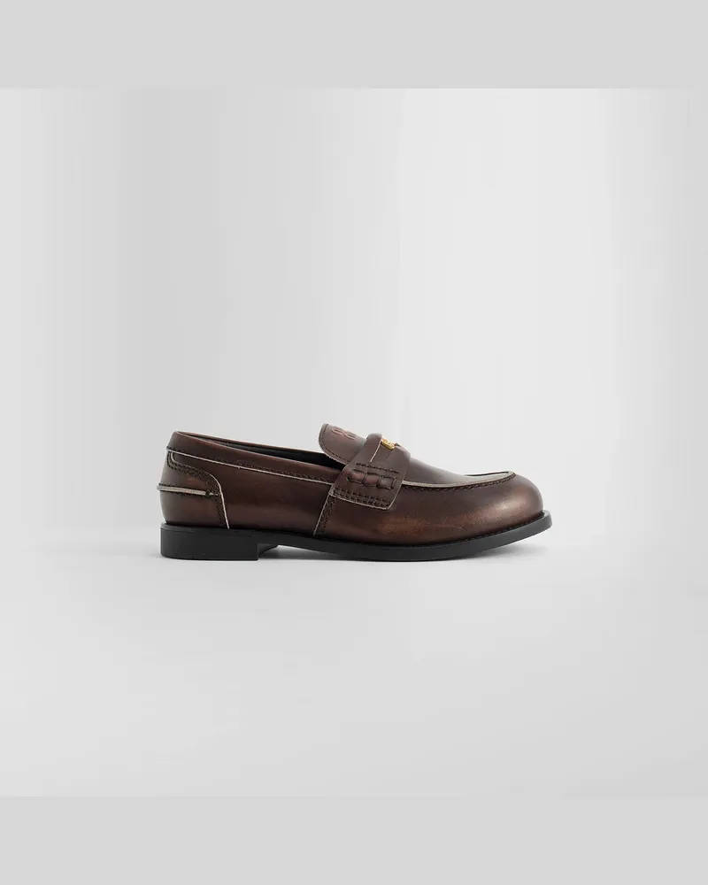 Miu Miu Penny Loafers Brown