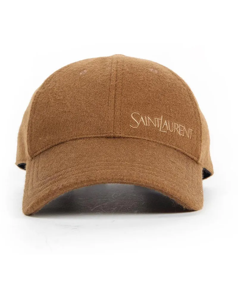 Saint Laurent Baseball Cap in Cashmere Beige