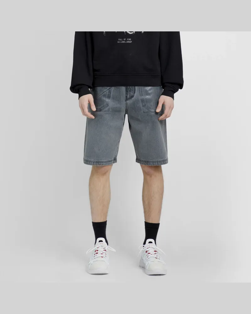 44 LABEL GROUP Cotton shorts Grey