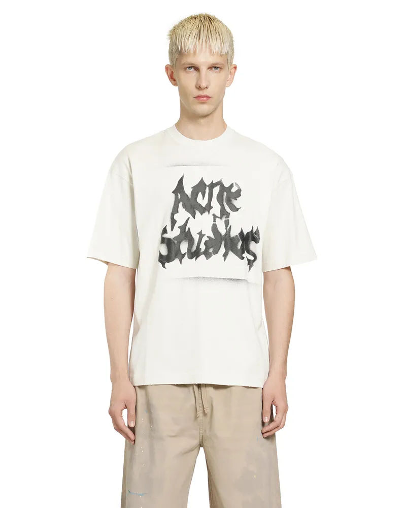 Acne Studios Gothic Logo T-shirt Off-white