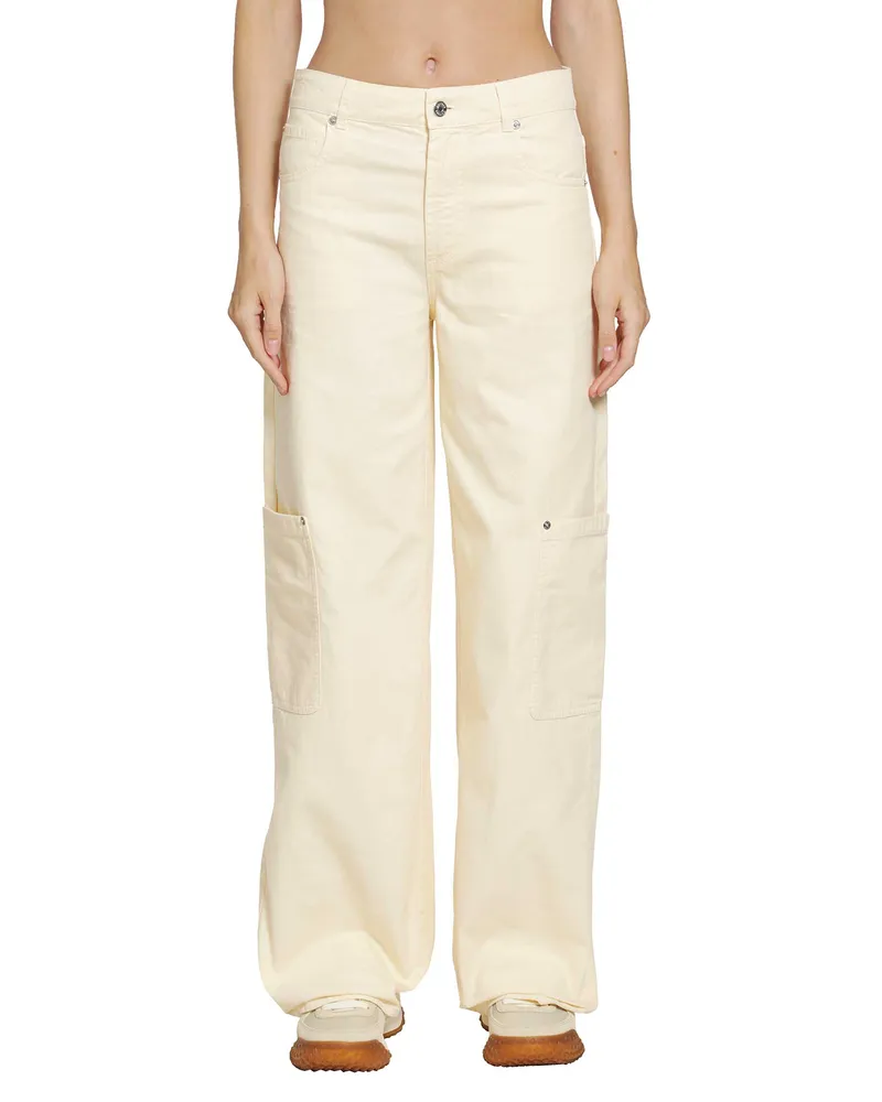 Moncler Canva Cargo Trousers Beige