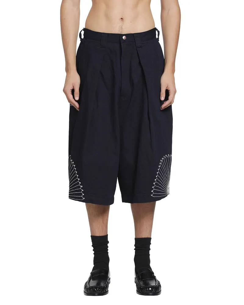 KAPITAL 10ozIDGxIDG Denim KOME-KOME Jorts (Shallow Blue