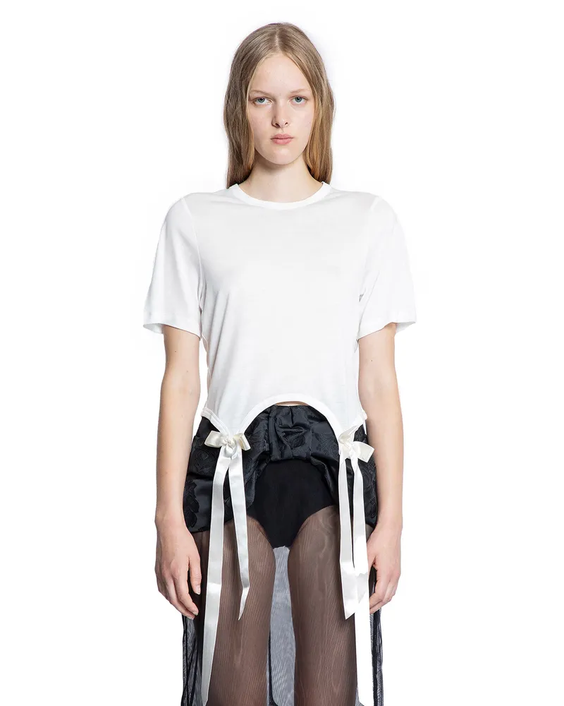 Simone Rocha Bow Tail Easy T-Shirt White