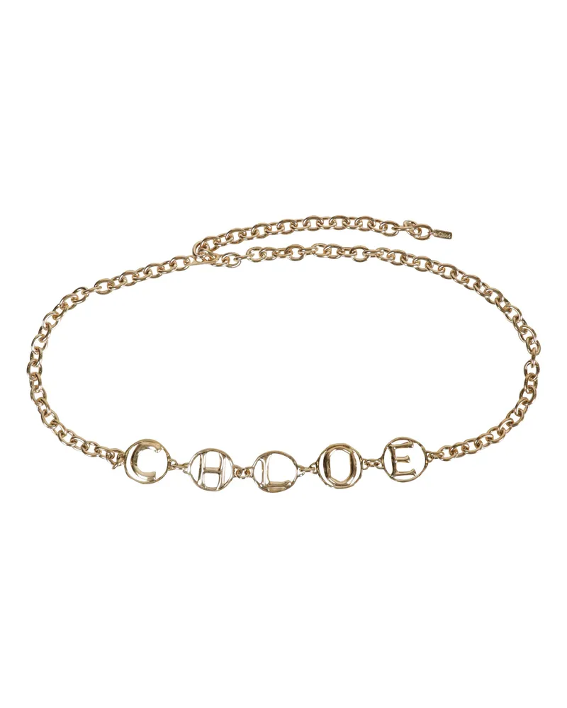 Chloé Script Jewelry Belt Gold