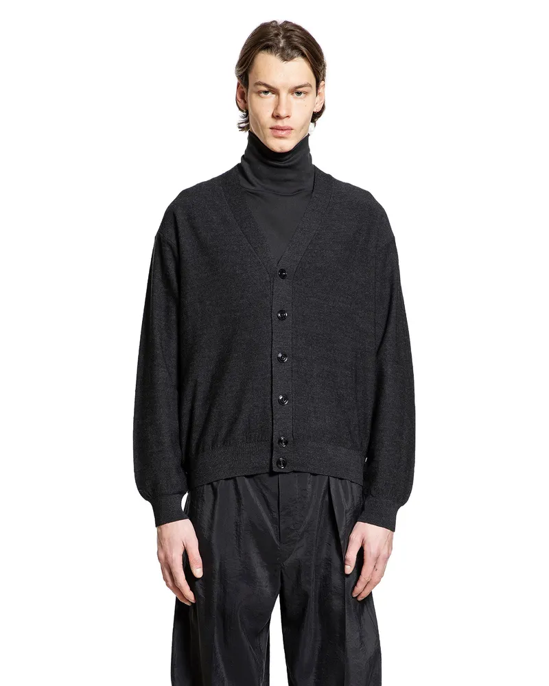 Christophe Lemaire Relaxed Twisted Cardigan Grey