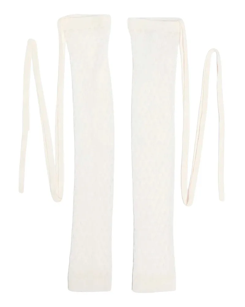Ann Demeulemeester Tella Ajoure Knit Leg Warmers White