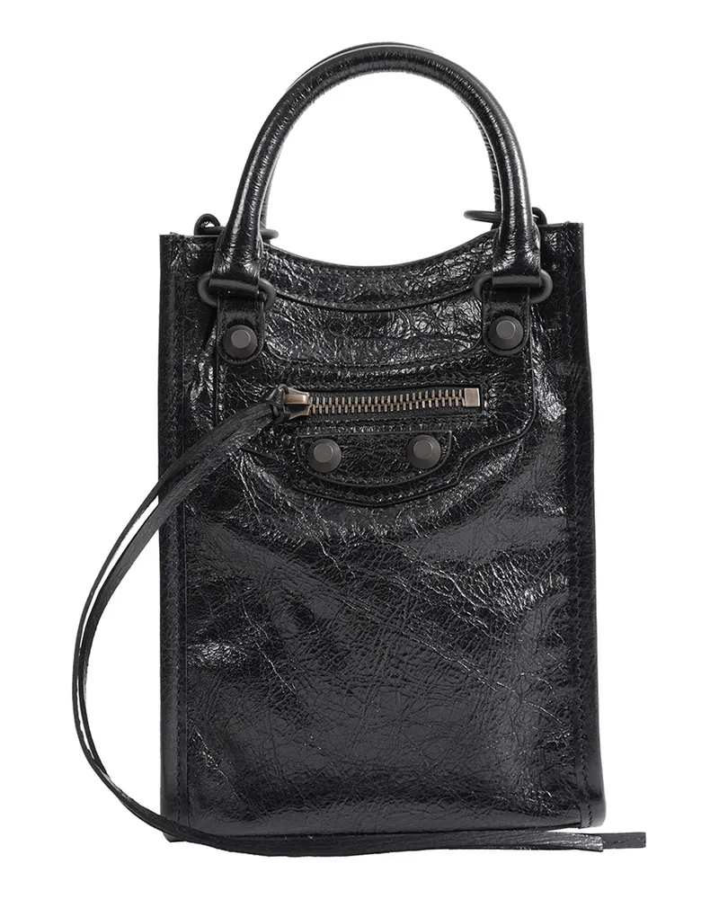 Balenciaga Le City Tote Phone Holder Black