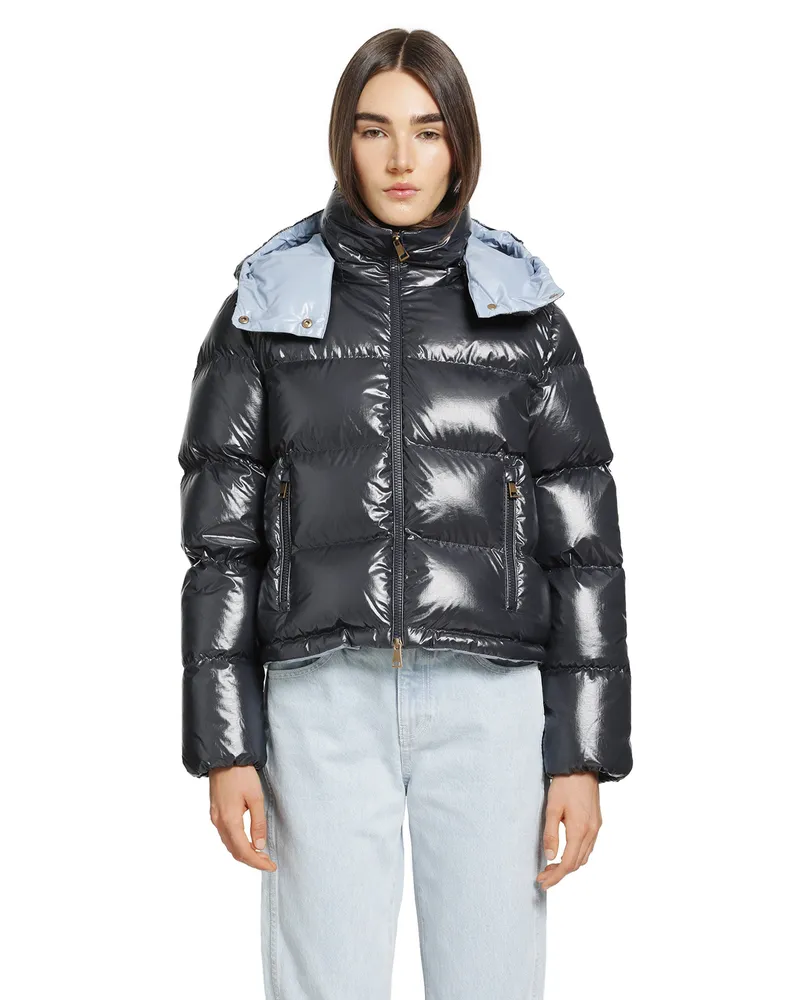Moncler Niveole Short Down Jacket Blue