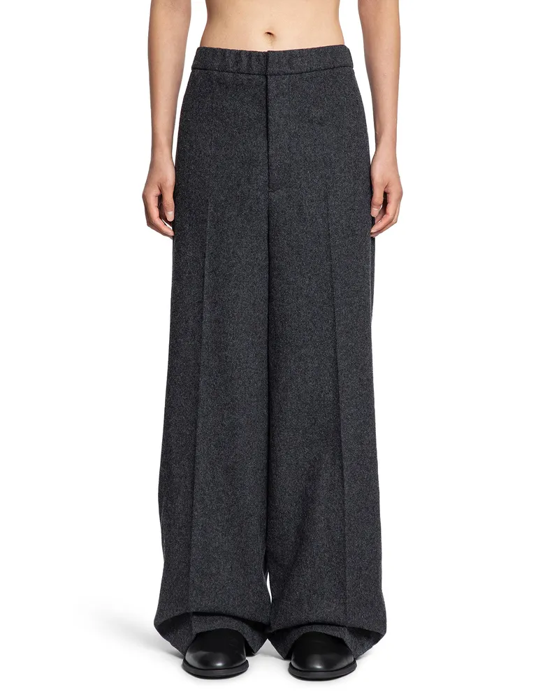 Jil Sander Pantaloni in flanella di lana Grey