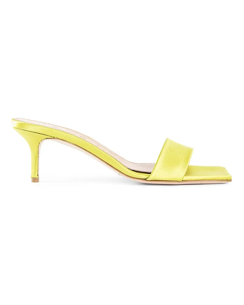 aeyde Ilvy satin mules Green