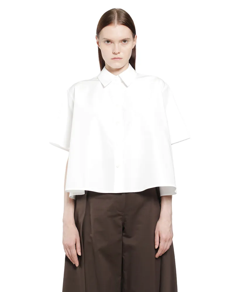 Loewe Short Sleeve Trapeze Shirt in Cotton White