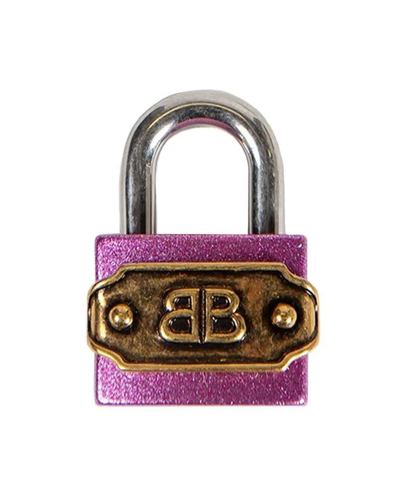 Balenciaga BB Padlock Charm Pink