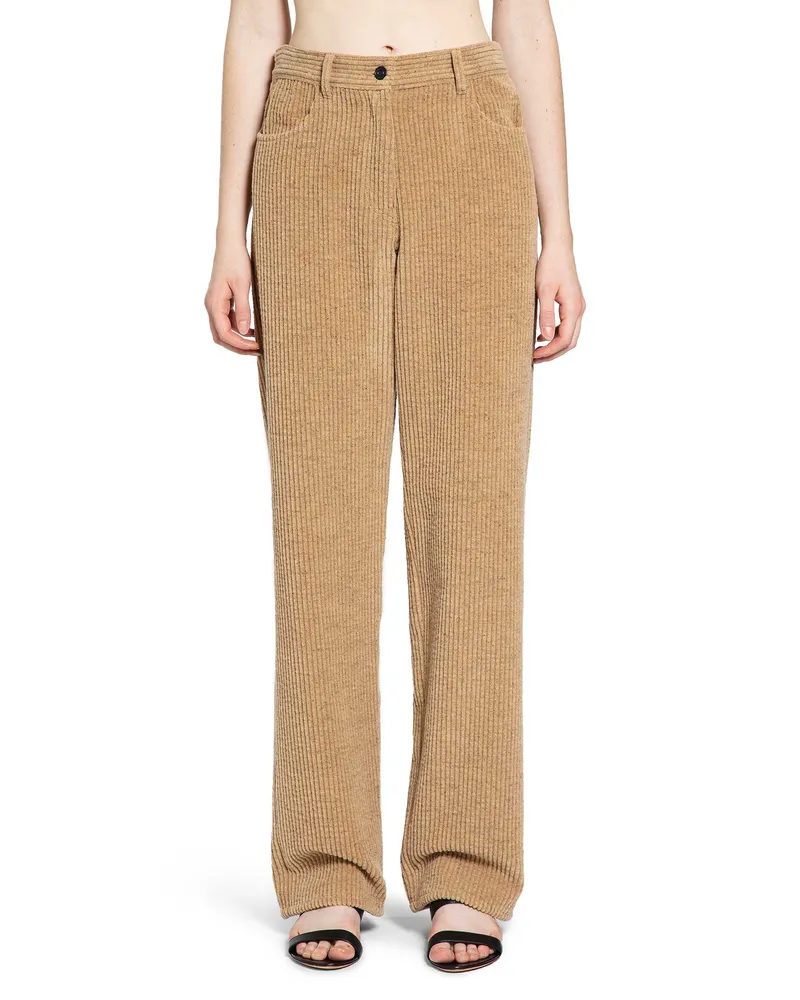 The Row Clair Pants in Corduroy Beige