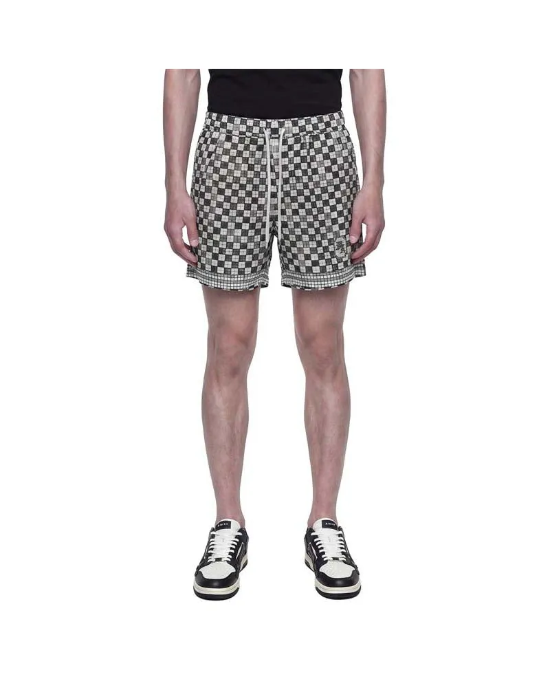 Amiri MA Checkered Shorts Black&white