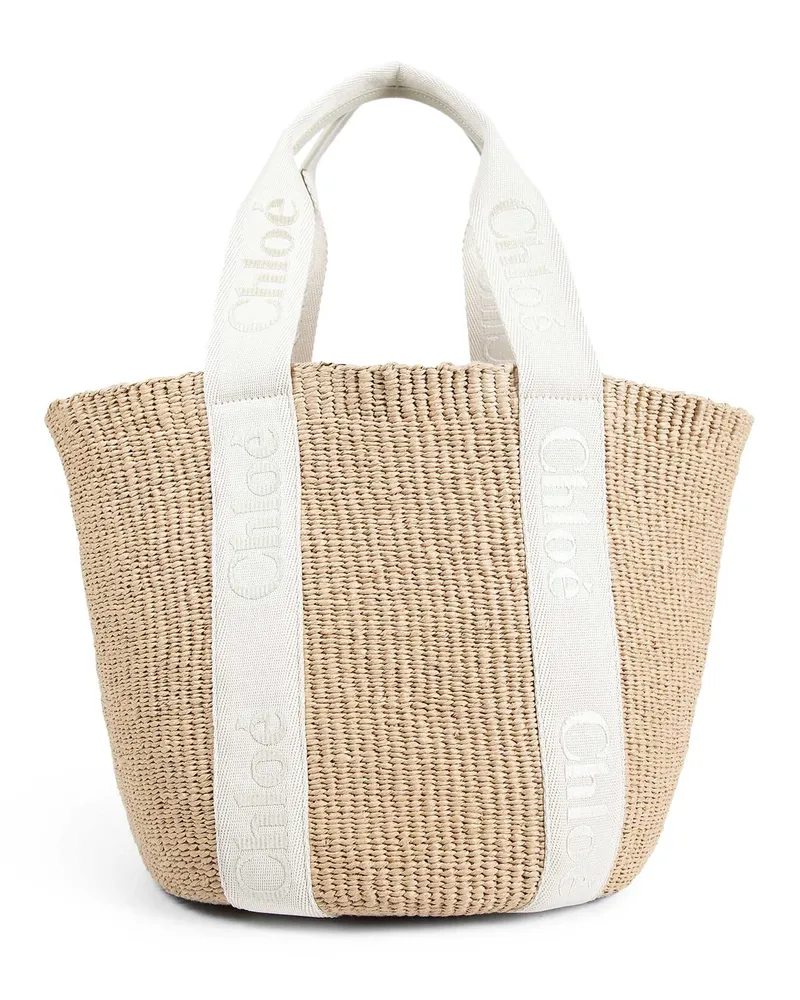 Chloé Large Woody basket Beige