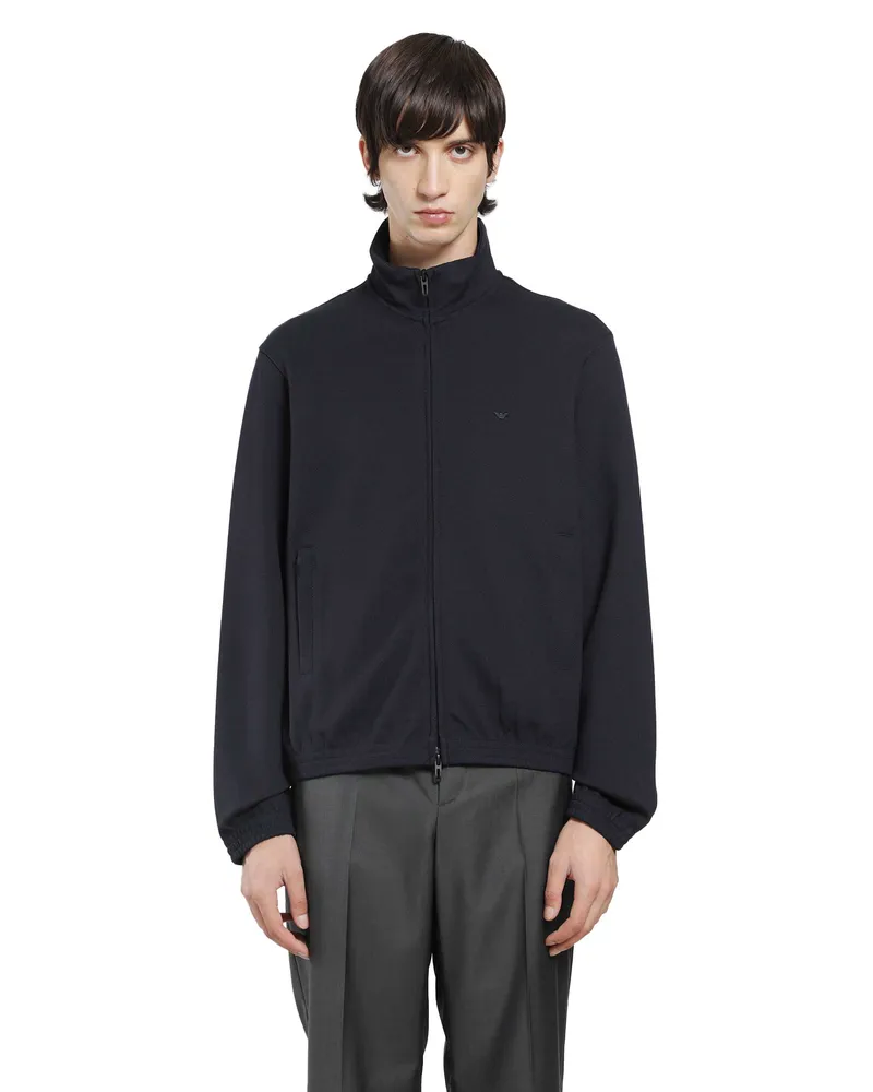 Emporio Armani Travel Essential Full-Zip Sweatshirt Blue