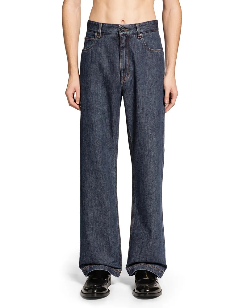 Fendi 5 Pocket Straight Jeans Blue