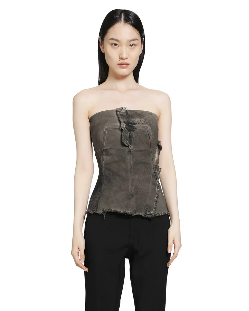 Rick Owens Tower Bustier Top Grey