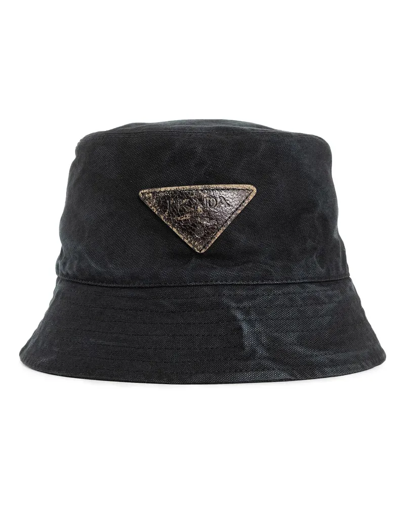 Prada Cappello da pescatore in cotone Black