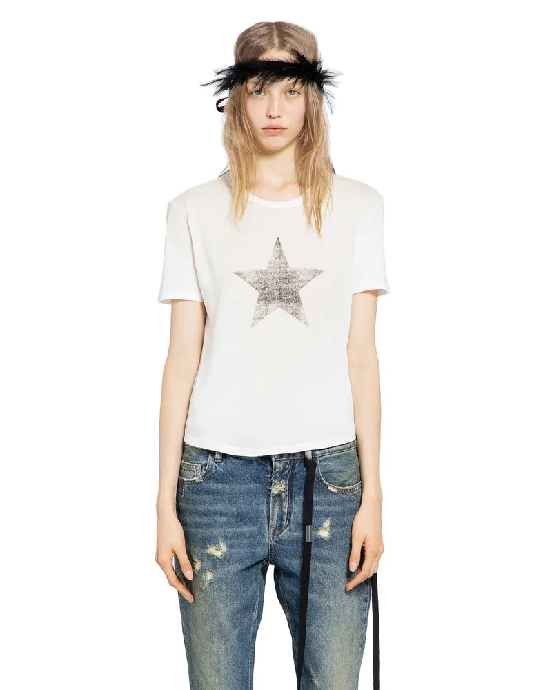 Ann Demeulemeester Star'' Floor Micro T-Shirt White