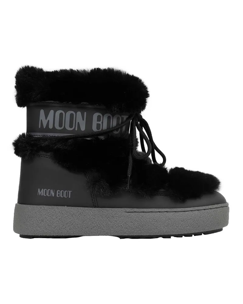 Moon Boot Ltrack Low Faux-Fur Boots Black