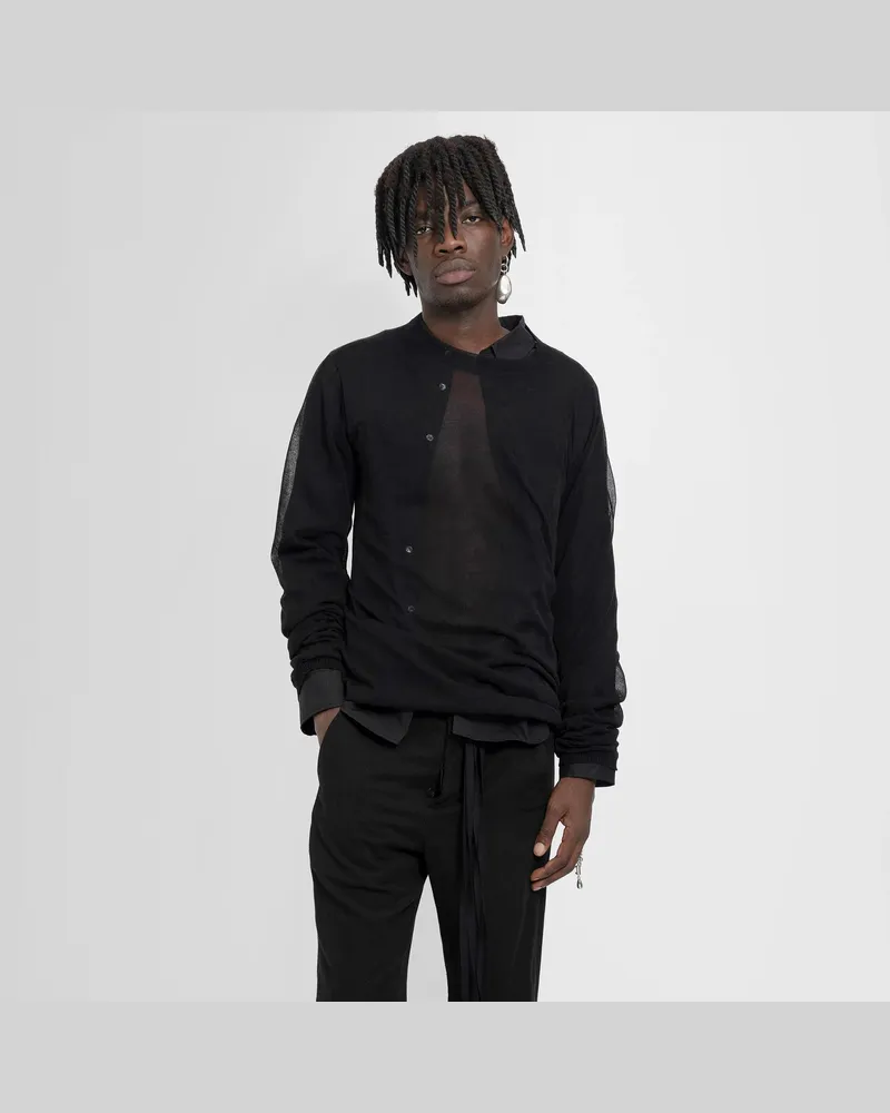Ann Demeulemeester Knit Diederik Long Sleeve T-Shirt Black