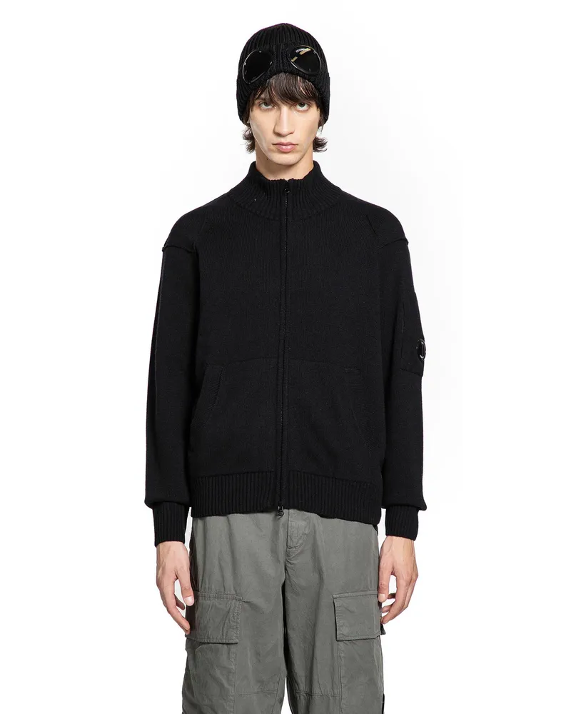 C.P. Company Wool Blend Cardigan Black