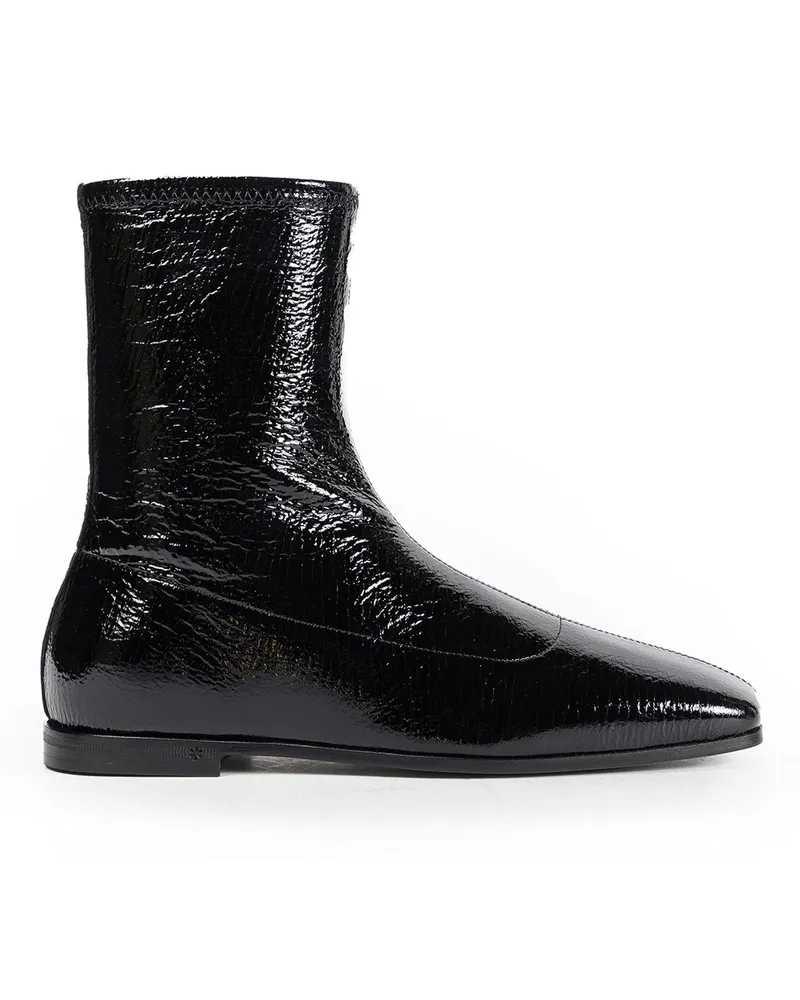 Valentino Garavani Ankle Boots in Patent Leather Black