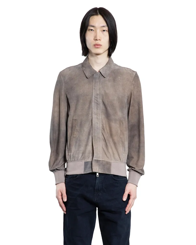Giorgio Brato Overdyed Suede Jacket Grey