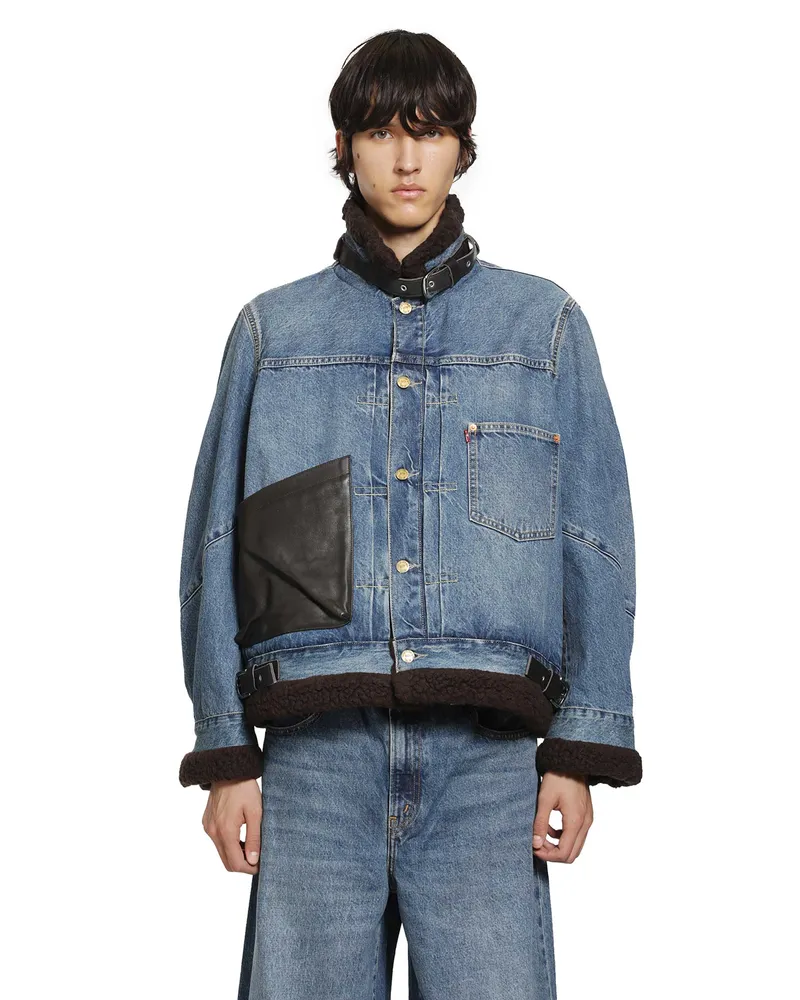 Sacai Levi's x  Sherpa Jacket Blue