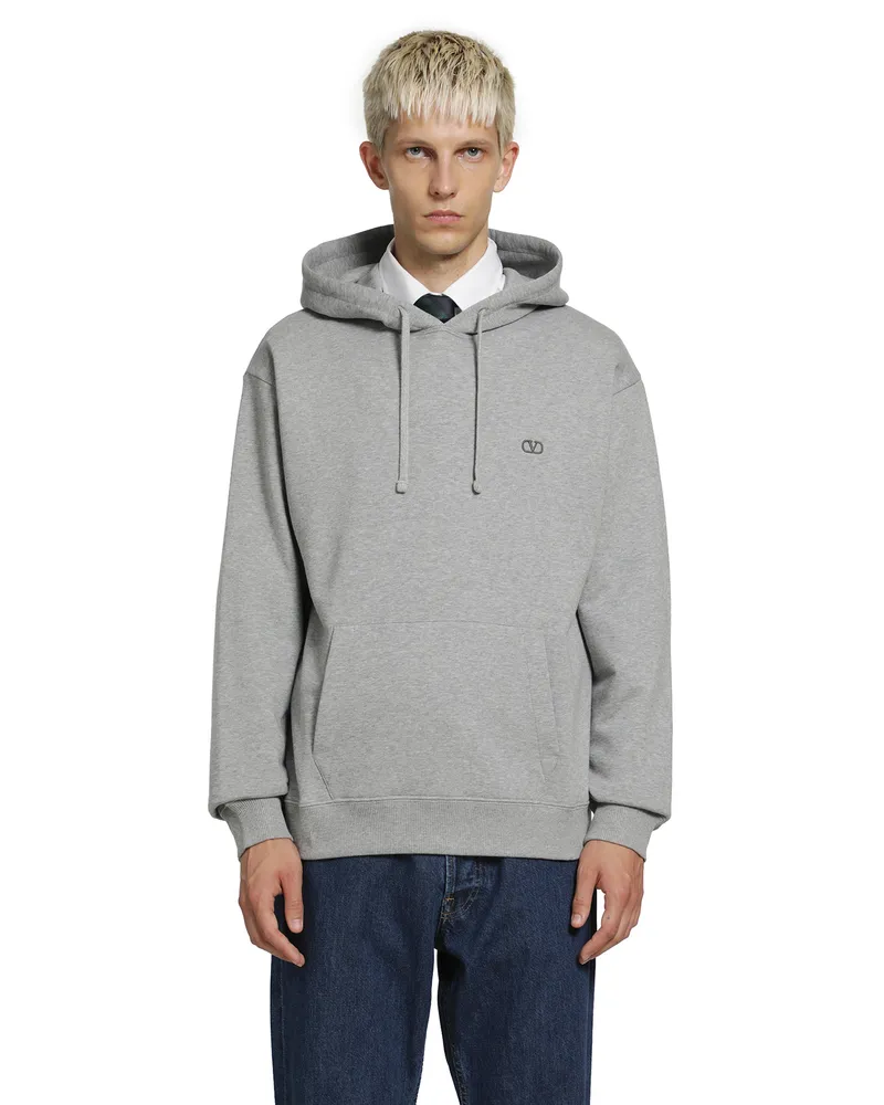 Valentino Garavani VLogo Hoodie Grey