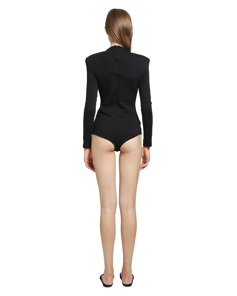 Jil Sander Wool Bodysuit Black