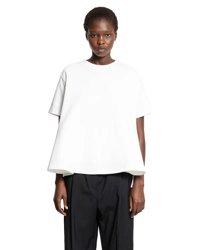 Loewe Top trapezio in misto cotone White