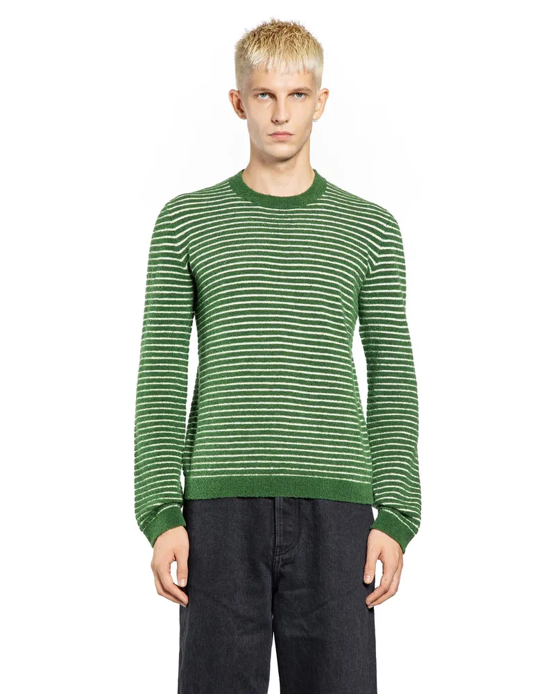 Loewe Alpaca Wool Crewneck Sweater Green