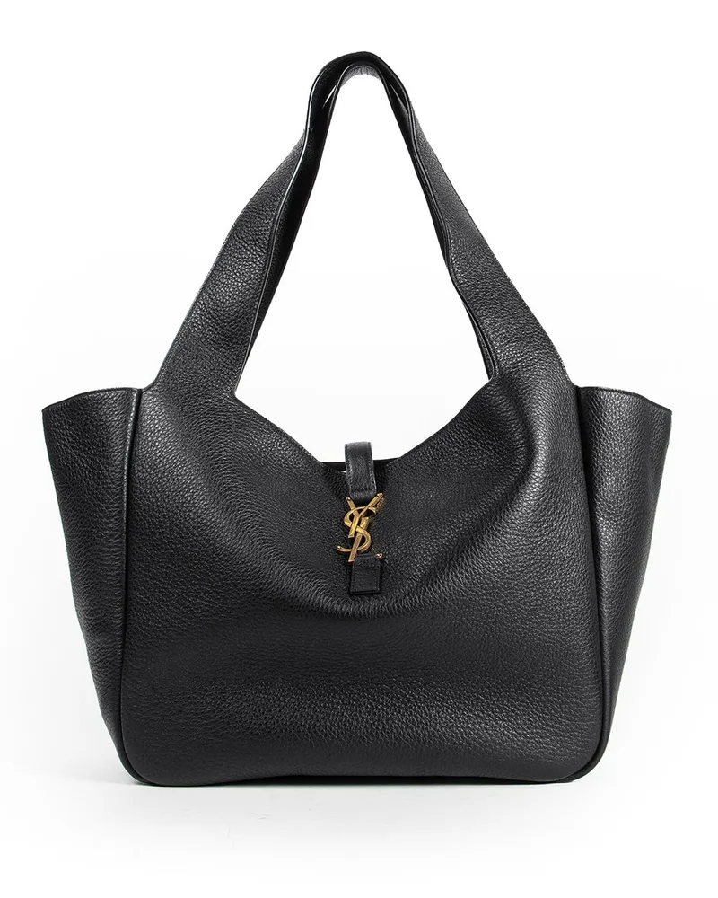 Saint Laurent Le 5 À 7 Bea in Grained Leather Black