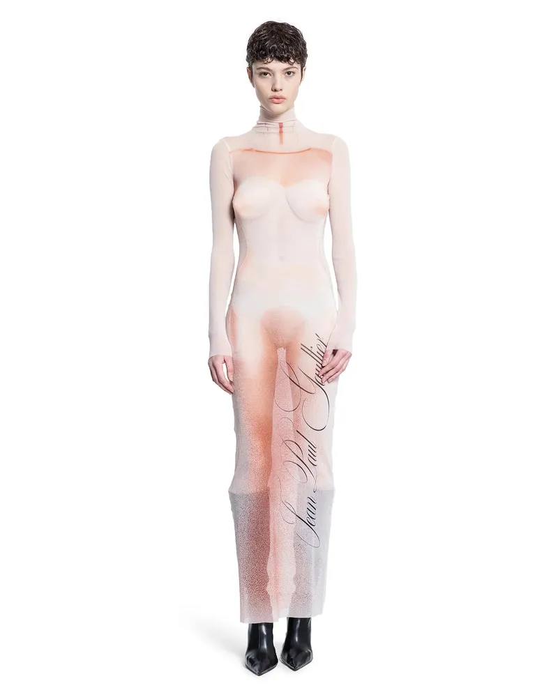 Jean Paul Gaultier Le Classique'' Abito Dolcevita in Rete Multicolor