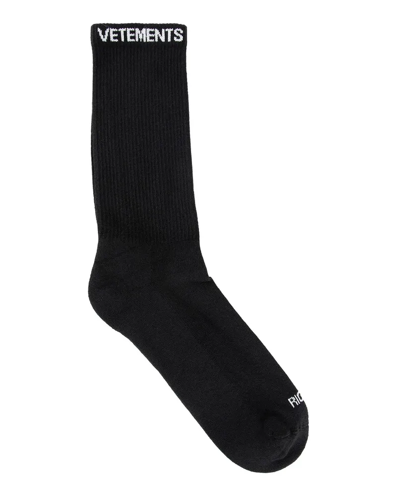 VETEMENTS MAN BLACK SOCKS Black