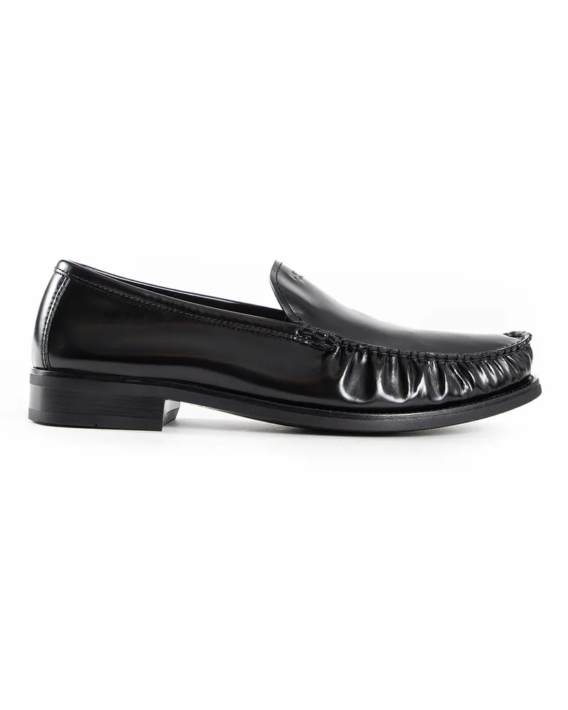 Prada Brushed Leather Loafers Black
